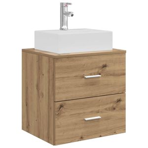 vidaXL Wall-Mounted Sink Vanity Artisan Oak 49.5 x 41 x 62.5 cm