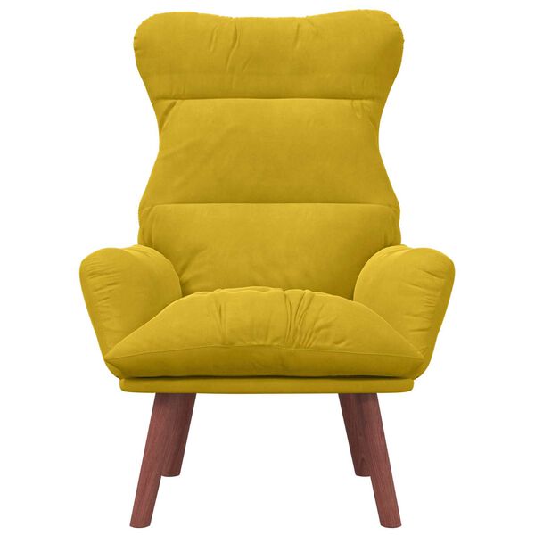 vidaXL Relaxing Chair Yellow 69 x 74 x 93 cm Velvet