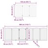 vidaXL Dog Gate with Door Foldable 15 Panels 750 cm Poplar Wood