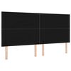 vidaXL Headboard Height Adjustable Dark grey 200 cm Velvet