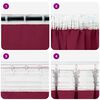 vidaXL Blackout Curtains with Rings 2 pcs Wine Red 225 x 140 cm