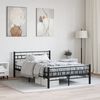 vidaXL Bed Frame without Mattress Black Steel 140x200 cm