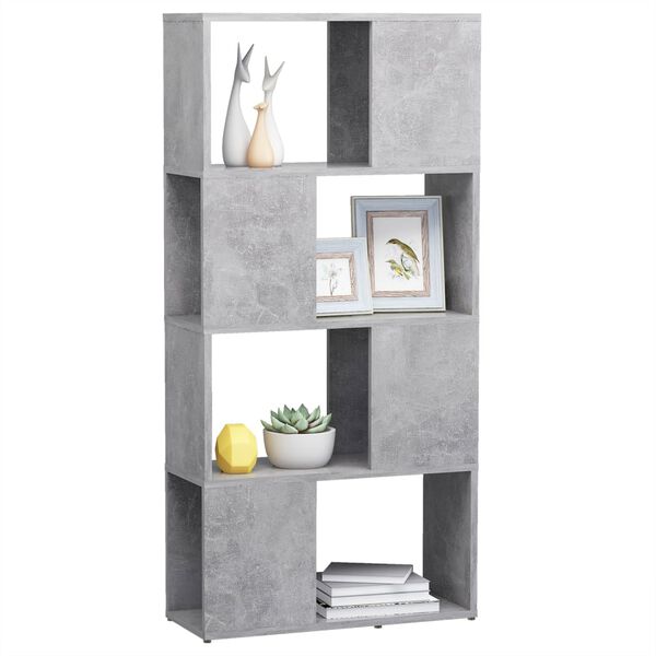 vidaXL Book Cabinet Room Divider Concrete Grey 60x24x124.5 cm