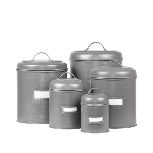 LABEL51 Canister 14x14x20 cm M Antique Grey