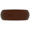 vidaXL Luxury Wash Basin Round Matt Dark Brown 40x15 cm Ceramic
