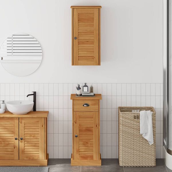 vidaXL Bathroom Furniture Set VIGO 2 pcs Brown and Honey brown