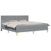 vidaXL Bed Frame with Mattress Light Grey 180 x 200 cm Fabric