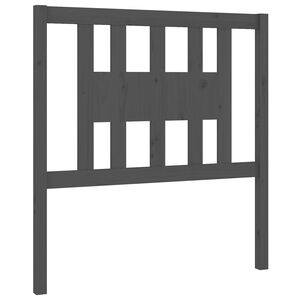 vidaXL Headboard Grey 96x4x100 cm Solid Wood Pine