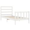 vidaXL Bed Frame without Mattress White 90x190 cm Single Solid Wood Pine