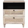 vidaXL Bedside Cabinet Beige 50 x 33 x 62 cm Solid Acacia wood