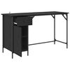 vidaXL Computer Desk Black Oak 131 x 48 x 75 cm Engineered Wood