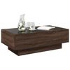vidaXL Coffee Table with LED Brown Oak 90x50x30 cm Engineered Wood