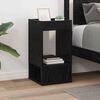 vidaXL End Table Black Oak 30 x 30 x 56 cm Engineered Wood