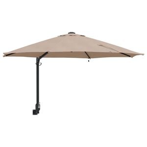 vidaXL Garden Parasol Taupe 248 x 248 x 148 cm Polyester and Steel