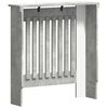 vidaXL Radiator Cover Concrete Grey 78 x 19 x 81.5 cm Engineered Wood