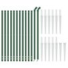 vidaXL Wire Mesh Fence with Spike Anchors Green 1x25 m