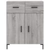 vidaXL Highboard Grey Sonoma 69.5x34x180 cm Engineered Wood