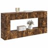 vidaXL Console Table Smoked Oak 155 x 29 x 74 cm Engineered Wood