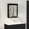 vidaXL Mirror Black oak 50 x 12 x 60 cm Glass and Engineered Wood