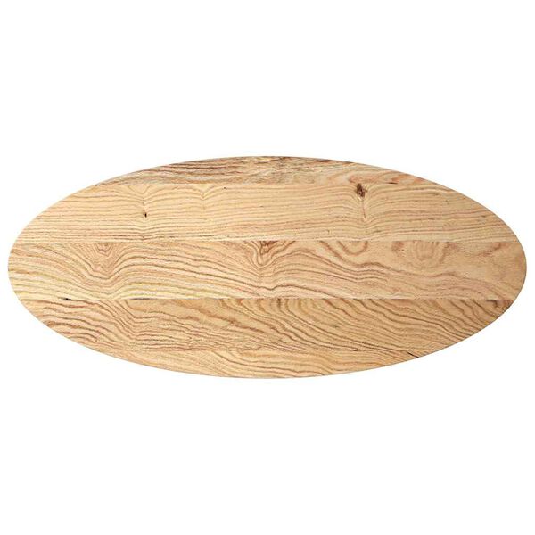 vidaXL Table Top 140x60x2 cm Solid Wood Oak Oval
