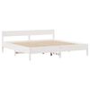 vidaXL Bed Frame without Mattress White 200x200 cm Solid Wood Pine