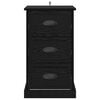 vidaXL Bedside Cabinet Black Oak 39 x 39 x 67.5 cm Engineered Wood