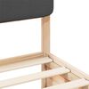 vidaXL Bed Frame with Upholstered Headboard Dark Grey 200 x 200 cm