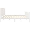 vidaXL Bed Frame without Mattress White Super King Size Solid Wood Pine