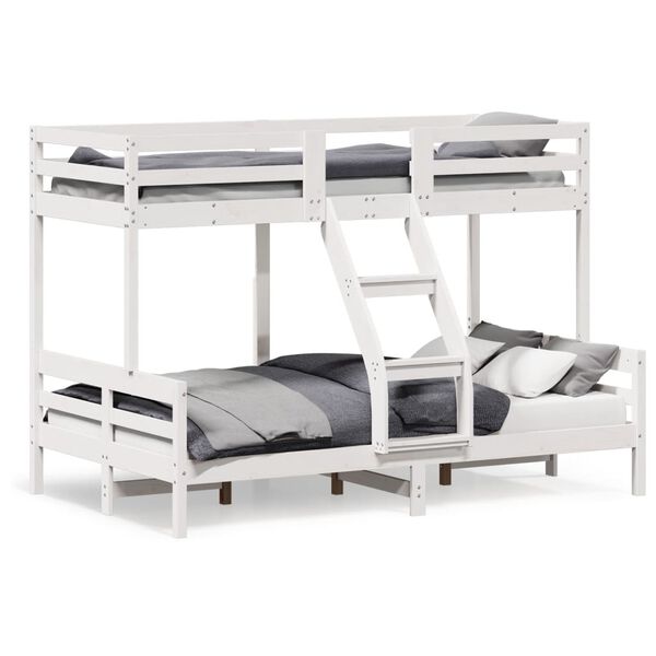 vidaXL Bunk Bed without Mattress 90x200/120x200 cm White Solid Wood