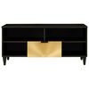 vidaXL TV Cabinet Black and Gold 100 x 33 x 46 cm Engineered wood