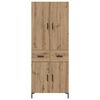 vidaXL Highboard Artisan Oak 69.5 x 34 x 180 cm Engineered Wood