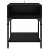 vidaXL Bedside Table Black Oak 40 x 40 x 50 cm Engineered Wood