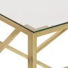 vidaXL Coffee Table Gold Stainless Steel and Tempered Glass