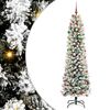 vidaXL Artificial Christmas Tree with 300 LEDs with Stand White 240 cm