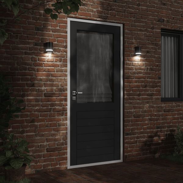 vidaXL Outdoor Wall Light Black Die-cast Aluminium