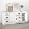 vidaXL Sideboards 2 pcs White Engineered Wood