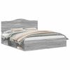 vidaXL Bed Frame Grey Sonoma 180 x 200 cm Solid Pine Wood
