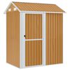 vidaXL Garden Shed Light Brown 192x152,5x237 cm Galvanised Steel