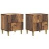 vidaXL Bedside Cabinet 2 pcs Old Wood 43 x 34.5 x 48 cm