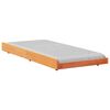 vidaXL Bed Frame Wax Brown 100 x 200 cm Solid Pine Wood