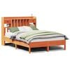 vidaXL Bookcase Bed without Mattress Wax Brown 140x200 cm Solid Wood Pine