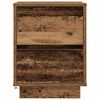 vidaXL Bedside Cabinet with LED Lights&nbsp;Old Wood 38x34x50 cm