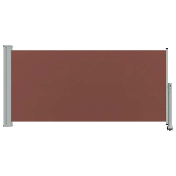 vidaXL Patio Retractable Side Awning 120x300 cm Brown