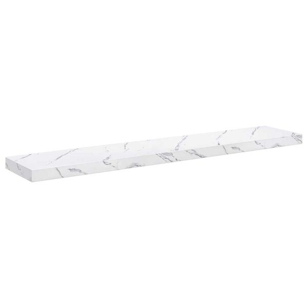 vidaXL Wall Shelf White Marble 120 x 23.5 x 4 cm Engineered Wood