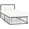 vidaXL Bed Frame without Mattress Black Metal 90x200 cm