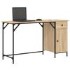 vidaXL Computer Desk Sonoma Oak 131x48x75 cm Engineered Wood