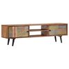 vidaXL TV Stand | Honey Brown with Multicoloured accents