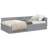 vidaXL Corner Bed Frame Light Grey 90 cm x 200 cm Velvet