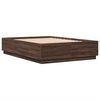 vidaXL Bed Frame with LED without Mattress Brown Oak 120x200 cm