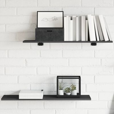 vidaXL Bookshelf Boards 4 pcs Grey 80x20x1.5 cm Engineered Wood